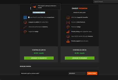 faceit promo code reddit.